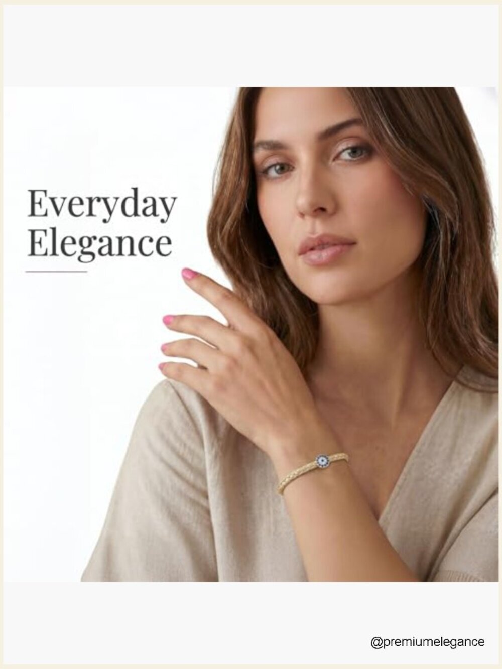 Evil Eye Bangle Bracelet 14k Yellow Gold Plated Sterling Silver CZ Gemstone - Picture 2 of 7